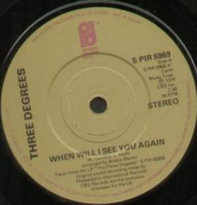 The Three Degrees : When Will I See You Again (7", Single, RE, RP)