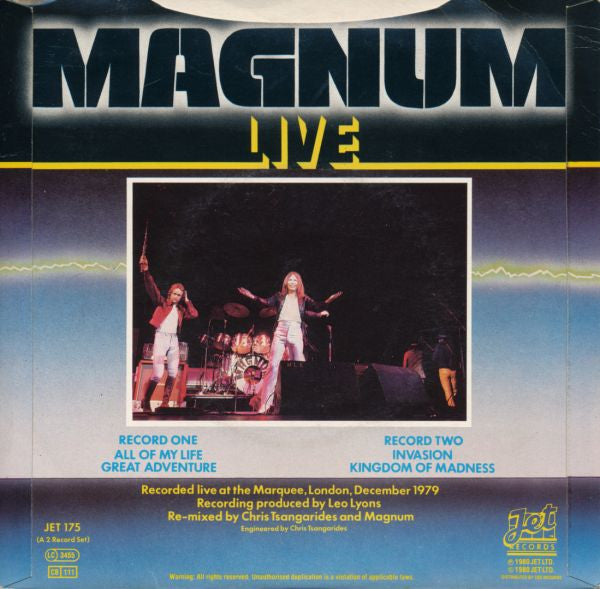 Magnum (3) : Magnum Live (2x7", Single)