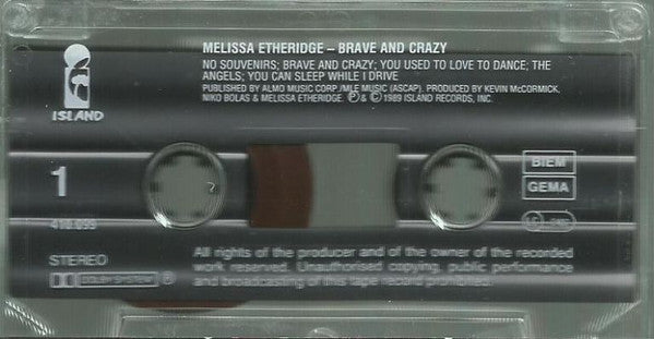 Melissa Etheridge : Brave And Crazy (Cass, Album)
