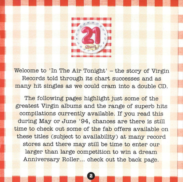 Various : In The Air Tonight - Virgin's Greatest Hits (2xCD, Comp)