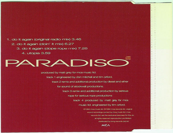 Paradiso (2) : Do It Again (CD, Single)