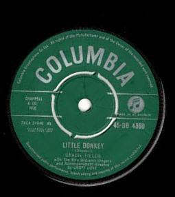 Gracie Fields With The Rita Williams Singers : Little Donkey (7")