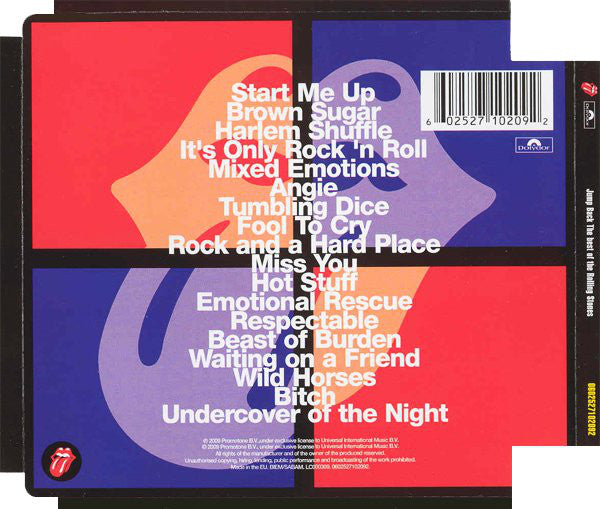 The Rolling Stones : Jump Back (The Best Of The Rolling Stones '71 - '93) (CD, Comp, RE, RM, Sup)
