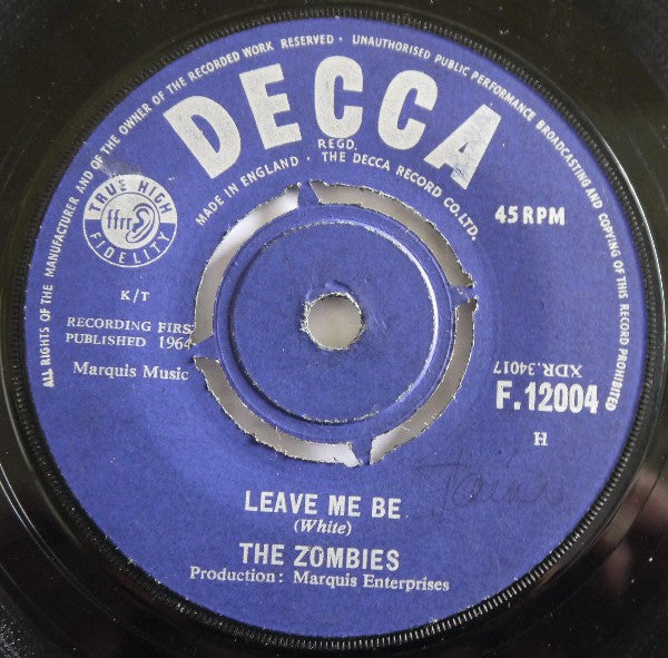 The Zombies : Leave Me Be (7", Single)