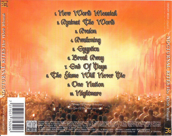 Nocturnal Rites : New World Messiah (CD, Album, Enh)