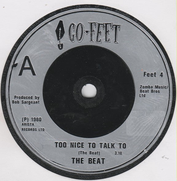 The Beat (2) : Too Nice To Talk To (7", Single, Sil)