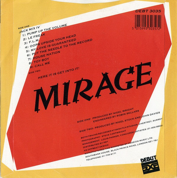 Mirage (12) : Jack Mix IV (7", Single, P/Mixed)