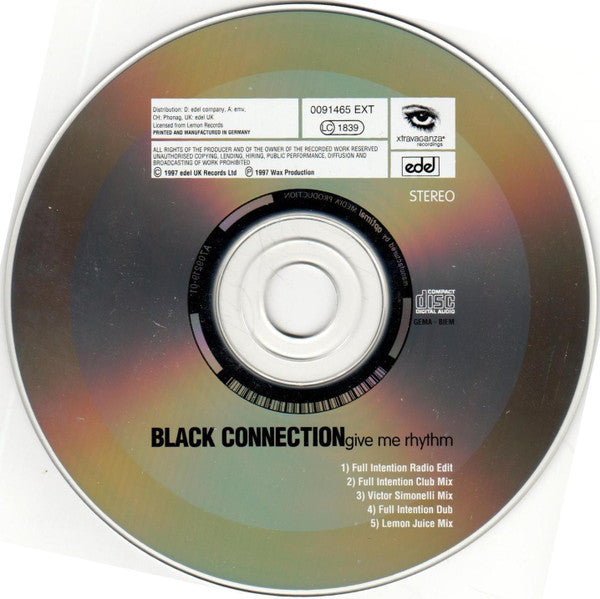 Black Connection : Give Me Rhythm (CD, Single)
