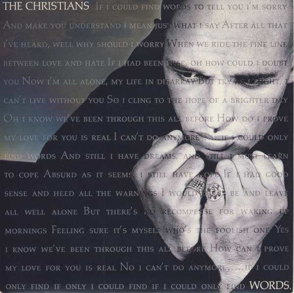 The Christians : Words (7", Single, Pap)