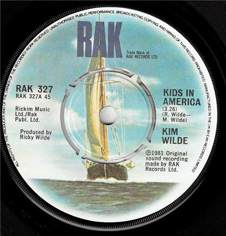 Kim Wilde : Kids In America (7", Single, Pus)
