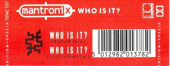 Mantronix : Who Is It? (Cass, Single, S/Edition)