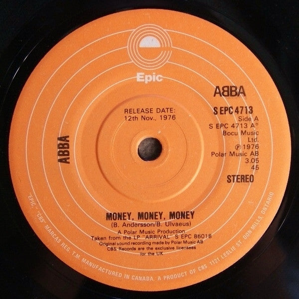 ABBA : Money, Money, Money (7", Single, Promo)