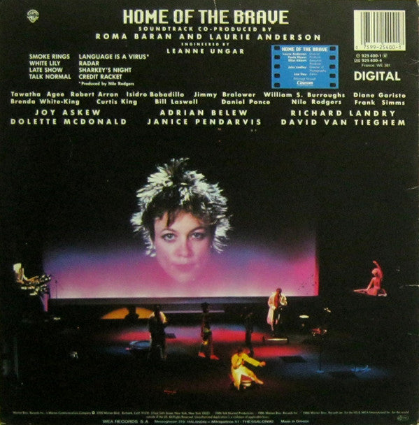Laurie Anderson : Home Of The Brave (LP, Album)