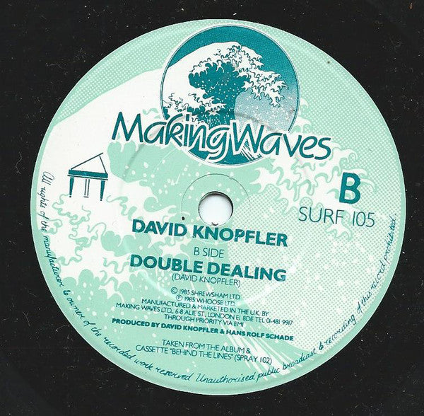 David Knopfler : Heart To Heart / Double Dealing (7", Single)