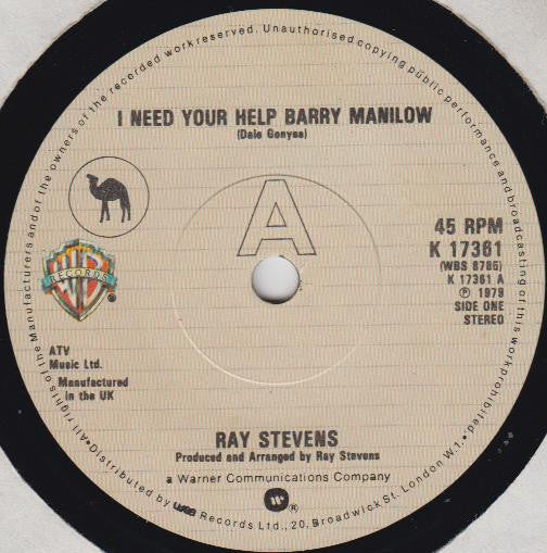 Ray Stevens : I Need Your Help Barry Manilow (7")