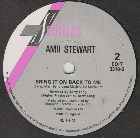 Amii Stewart & Deon Estus : My Guy, My Girl (7", Single)