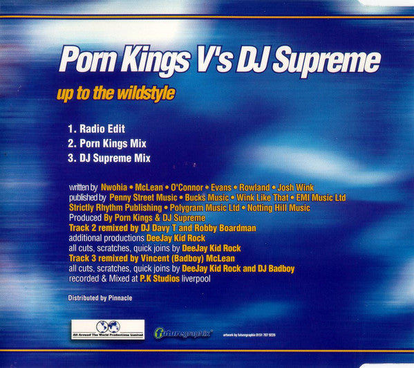 Porn Kings V's DJ Supreme : Up To The Wildstyle (CD, Single)