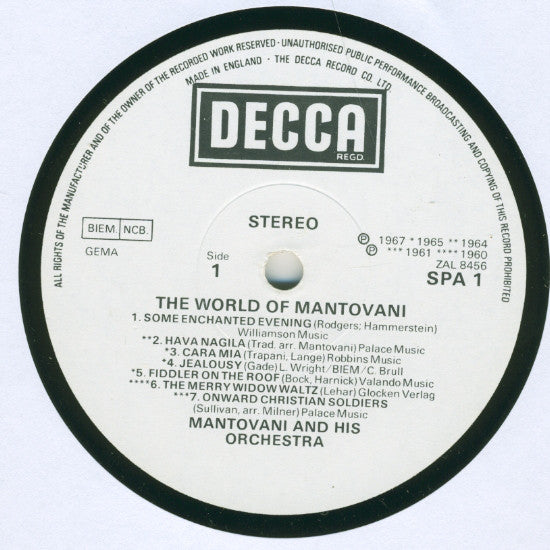 Mantovani And His Orchestra : The World Of Mantovani (LP, Comp, Bla)