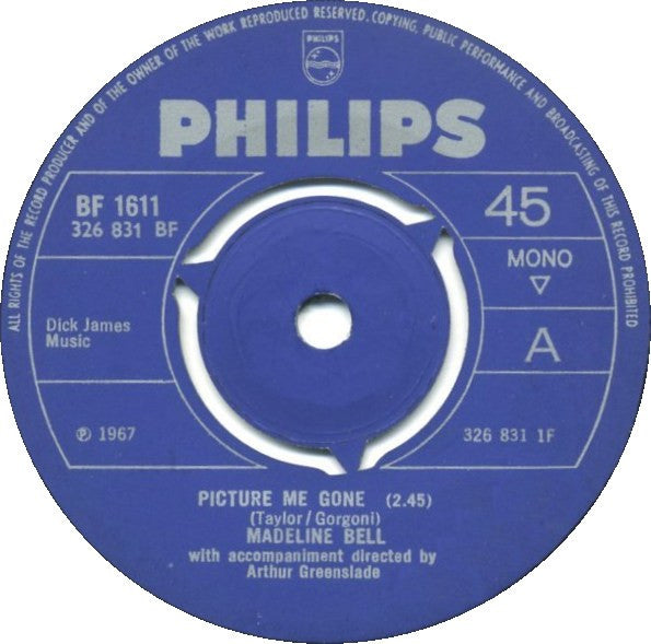 Madeline Bell : Picture Me Gone (7", Single, Mono)