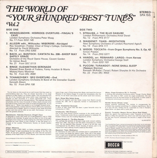 Various : The World Of Your Hundred Best Tunes Vol. 2 (LP, Comp)