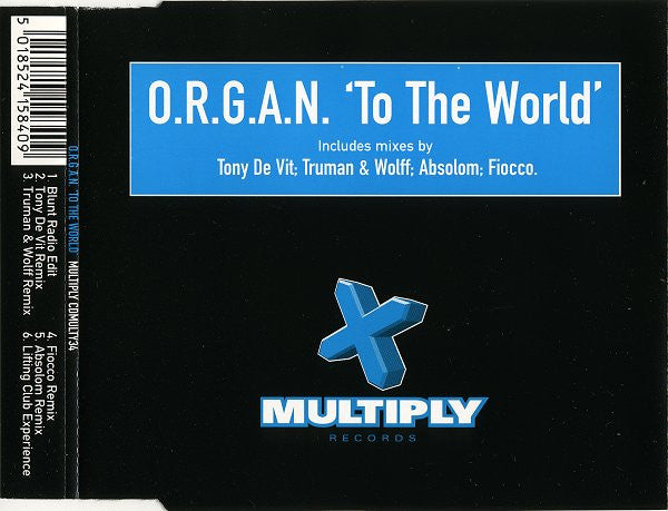 O.R.G.A.N. : To The World (CD, Single)