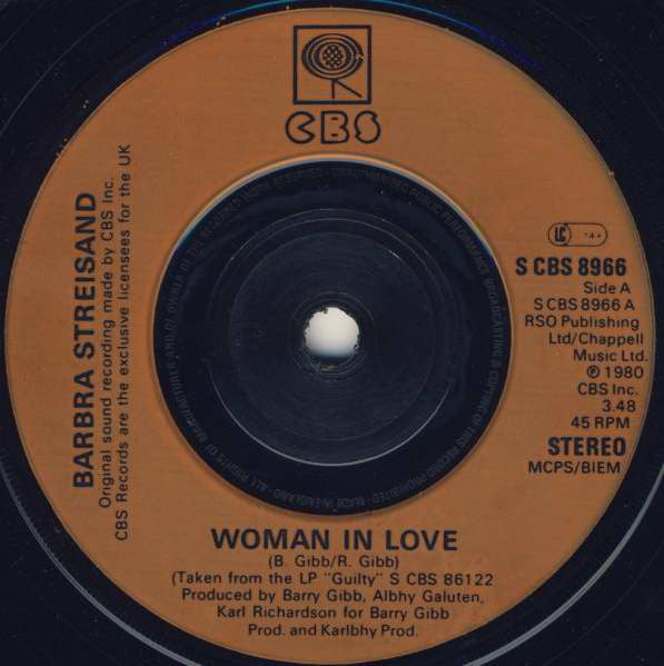 Barbra Streisand : Woman In Love (7", Single, Bro)