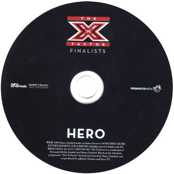 X Factor Finalists 2008 : Hero (CD, Single, DAD)