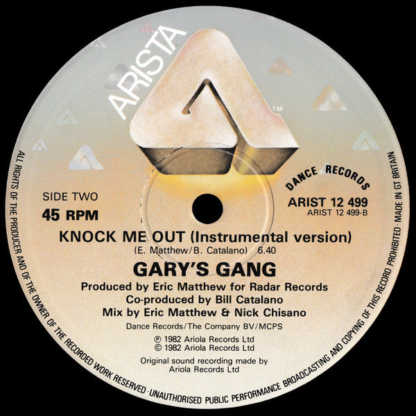 Gary's Gang : Knock Me Out (12", Single)