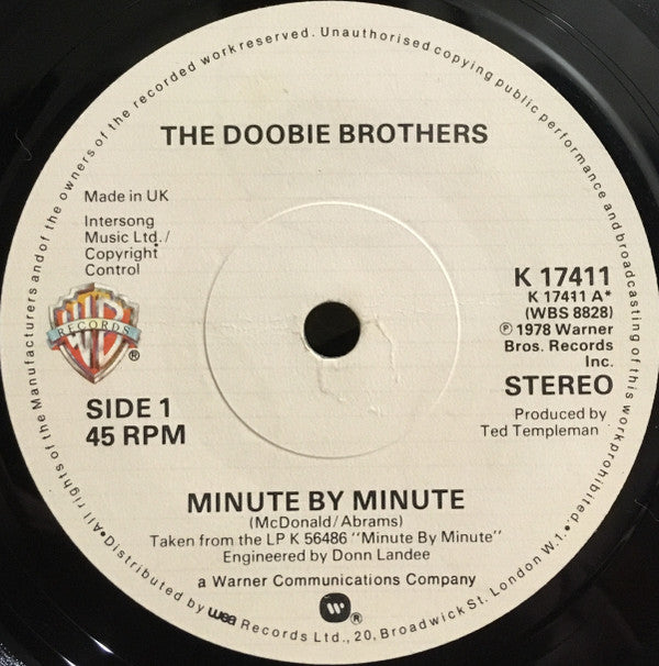 The Doobie Brothers : Minute By Minute (7")