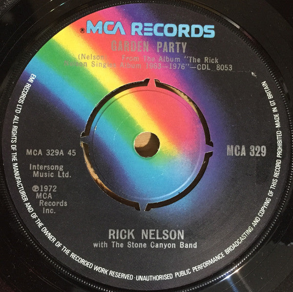 Rick Nelson & The Stone Canyon Band : Garden Party (7")