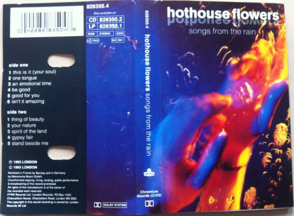 Hothouse Flowers : Songs From The Rain (Cass, Album)