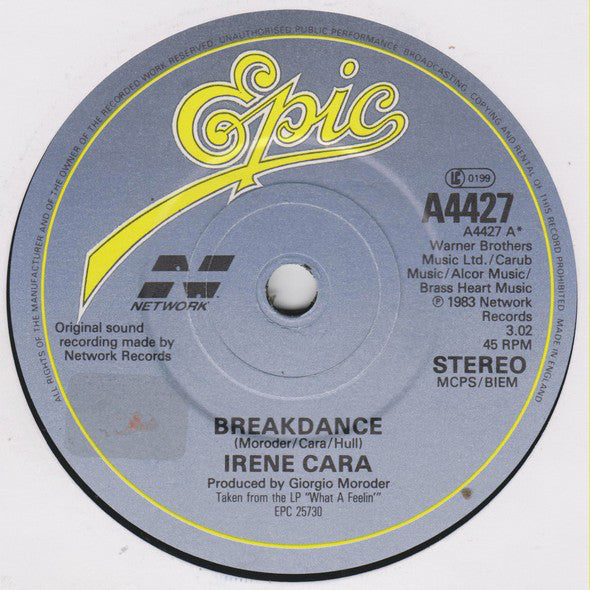 Irene Cara : Breakdance (7", Single)