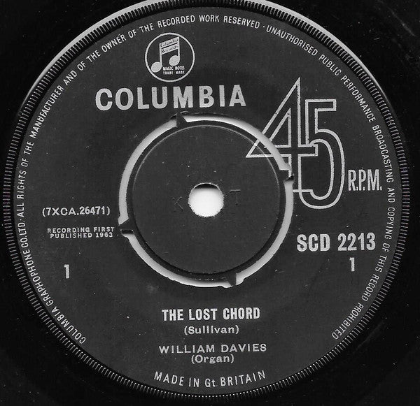 William Davies : The Lost Chord (7", Single, Pus)