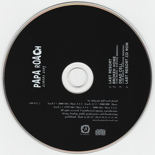 Papa Roach : Last Resort (CD, Single, Enh)