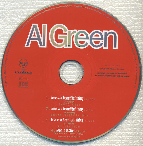 Al Green : Love Is A Beautiful Thing (CD, Maxi)
