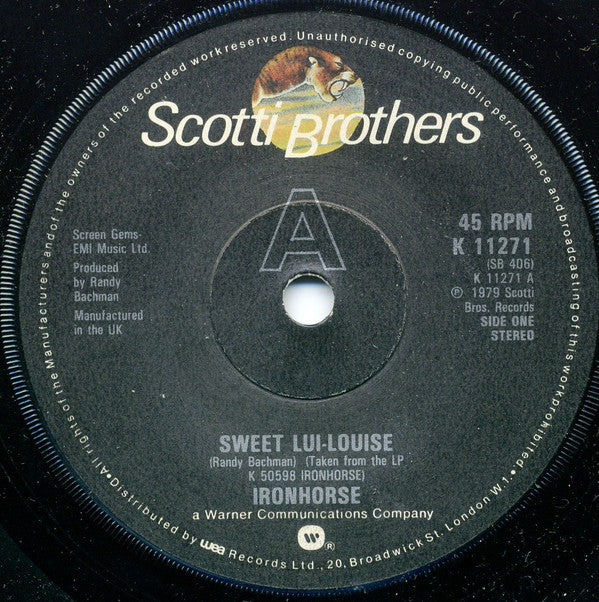 Ironhorse : Sweet Lui-Louise (7", Single)