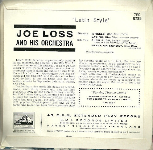 Joe Loss & His Orchestra : Latin Style (7", EP, Mono, Bla)