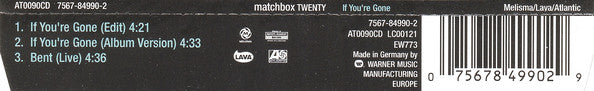 Matchbox Twenty : If You're Gone (CD, Single)