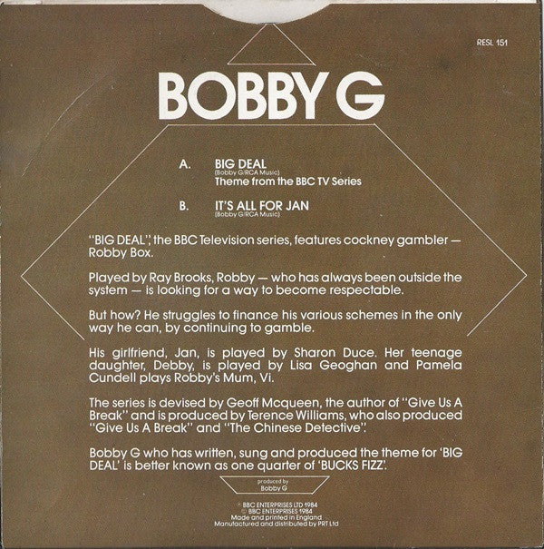 Bobby G : Big Deal (7", Single)