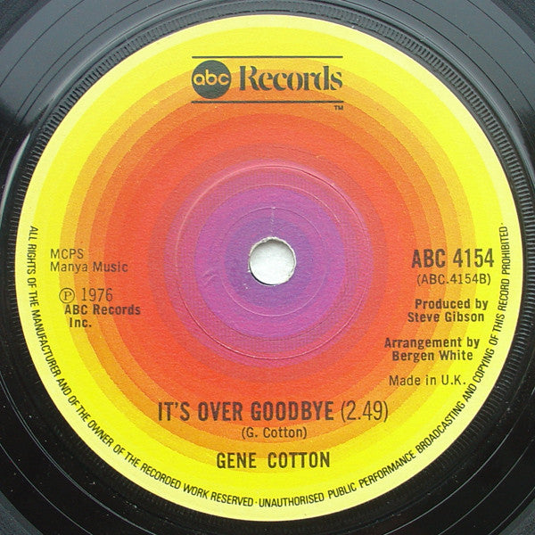 Gene Cotton : You've Got Me Runnin' (7")