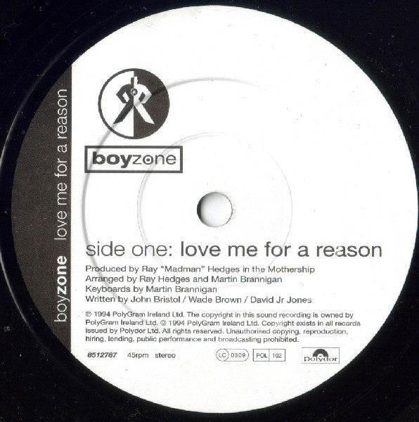 Boyzone : Love Me For A Reason (7")