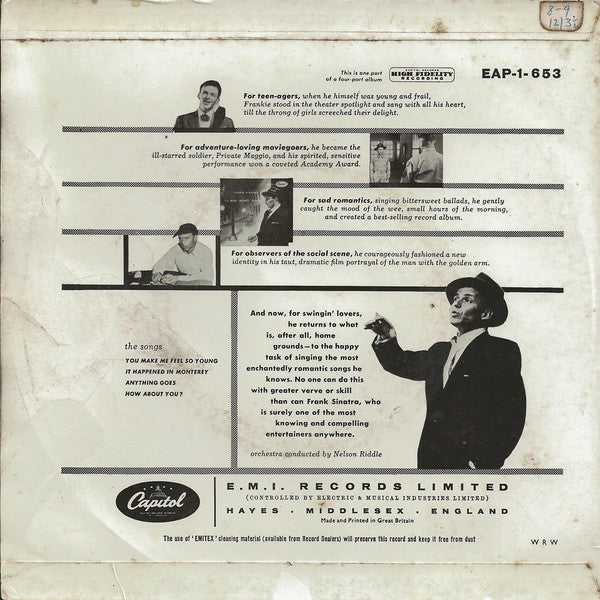 Frank Sinatra : Songs For Swingin' Lovers (Part 1) (7", EP)