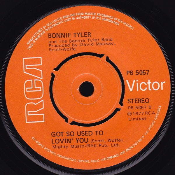 Bonnie Tyler And The Bonnie Tyler Band : It's A Heartache (7", Single, Pus)