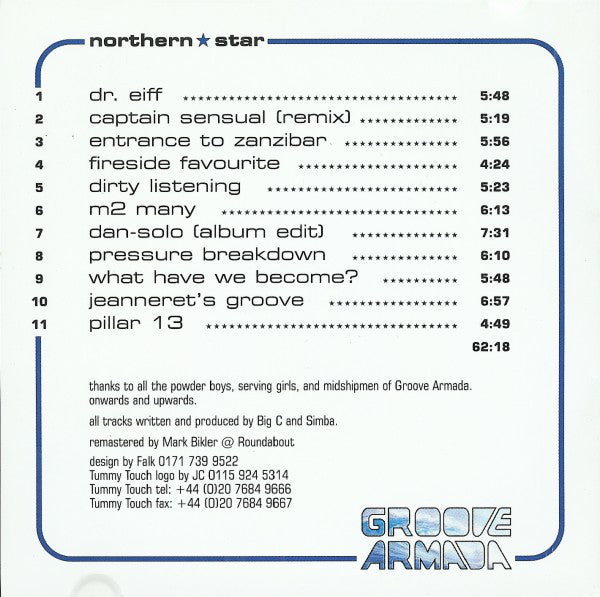 Groove Armada : Northern Star (CD, Album, RE, RM)