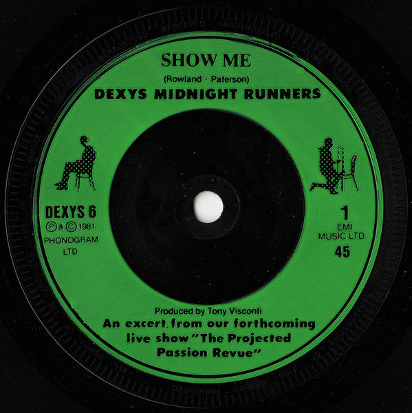 Dexys Midnight Runners : Show Me (7", Single, Inj)