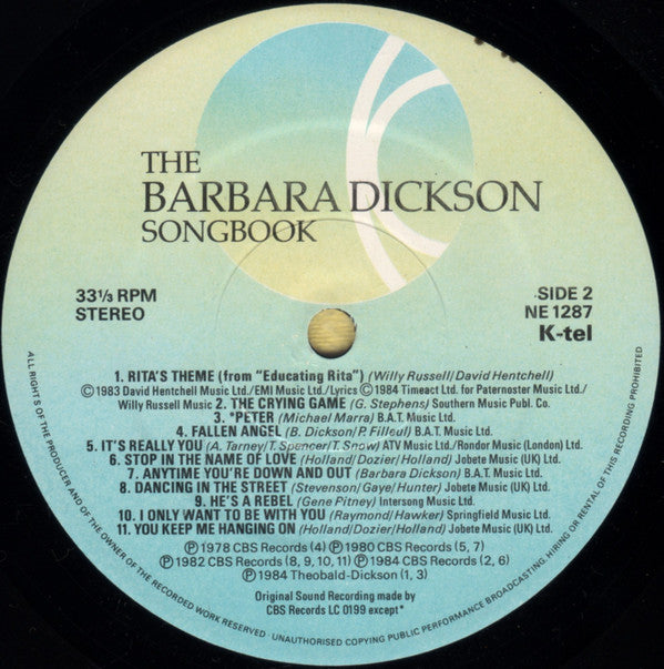Barbara Dickson : The Barbara Dickson Songbook (LP, Comp)