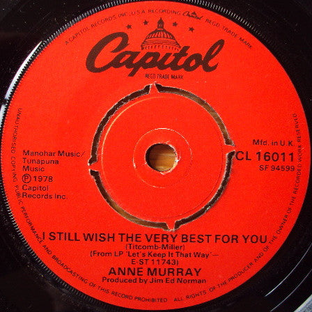 Anne Murray : You Needed Me (7", Single, Pap)
