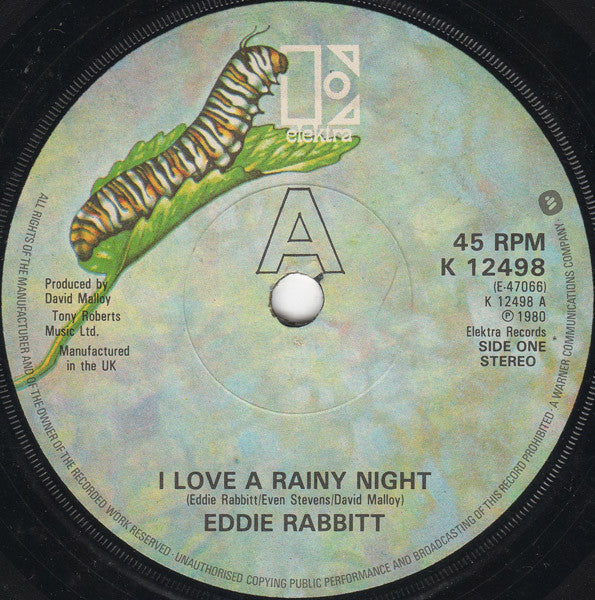 Eddie Rabbitt : I Love A Rainy Night (7", Single)