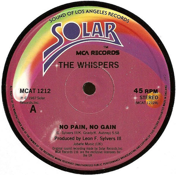 The Whispers : No Pain, No Gain (12")