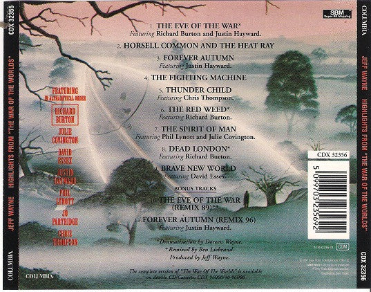 Jeff Wayne : Highlights From Jeff Wayne's Musical Version Of The War Of The Worlds (CD, Album, RE, RM)